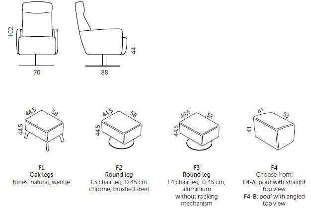 SOFTREND Кресло поворотное с 4-мя спицами Bas sun-id-1419119 - Вид №2