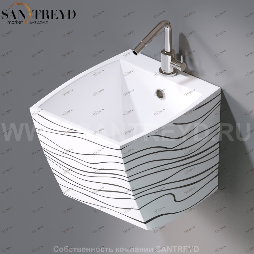 L253.410 Подвесная раковина настенная овальная A. e T. Italia SQUARE белая AeT ITALIA