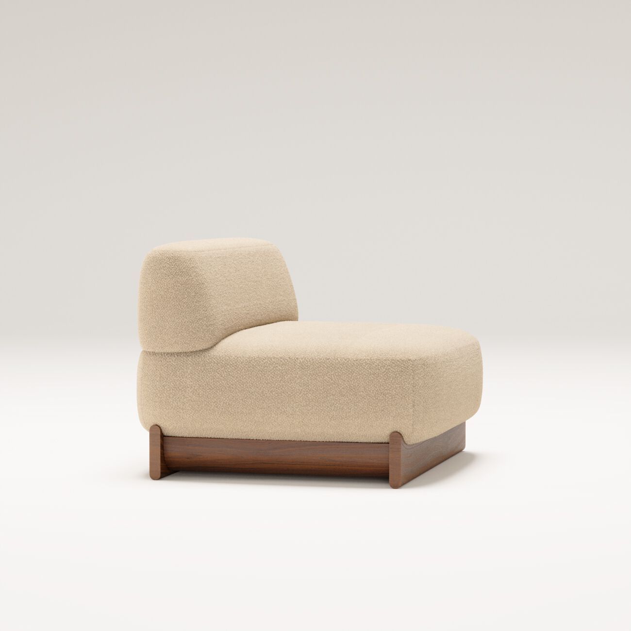 Тканевое кресло с ореховым основанием Wewood купол ARCH-00071955 - Вид №2