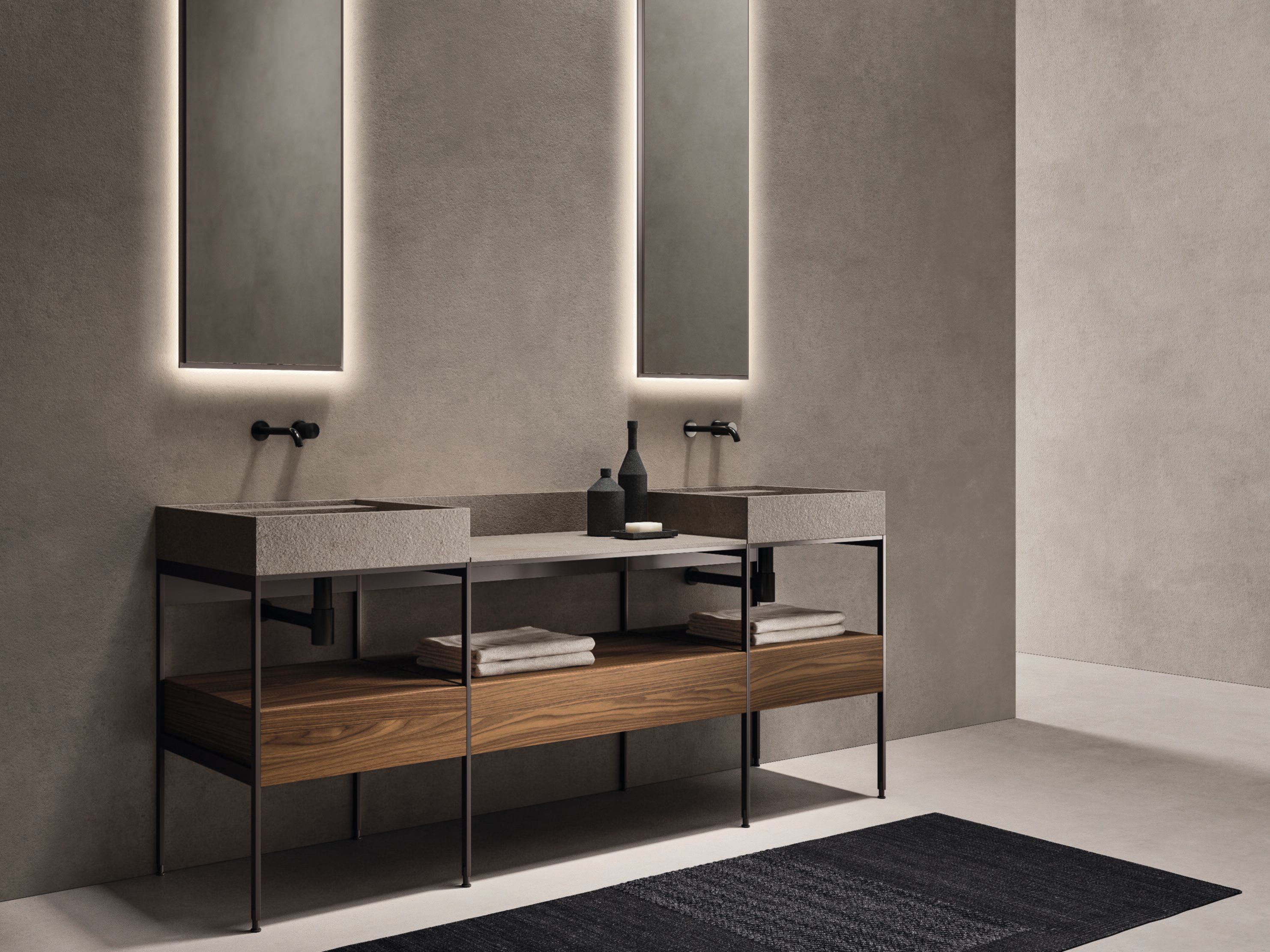 Двойная раковина из орехового дерева со встроенной раковиной Noorth Fjord ARCH-00030052 - Вид №3