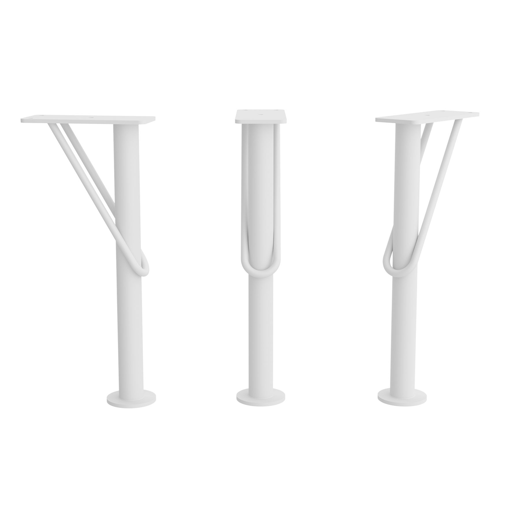 84125 SALGAR Комплект из 2 ножек DEVA WHITE Высота 330 мм