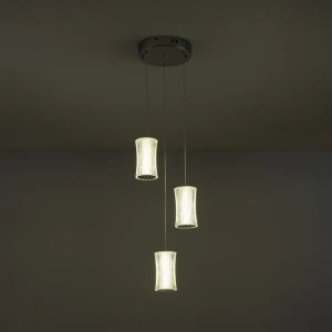 Светильник подвесной Tubis 15 м² нейтральный белый свет цвет хром/прозрачный