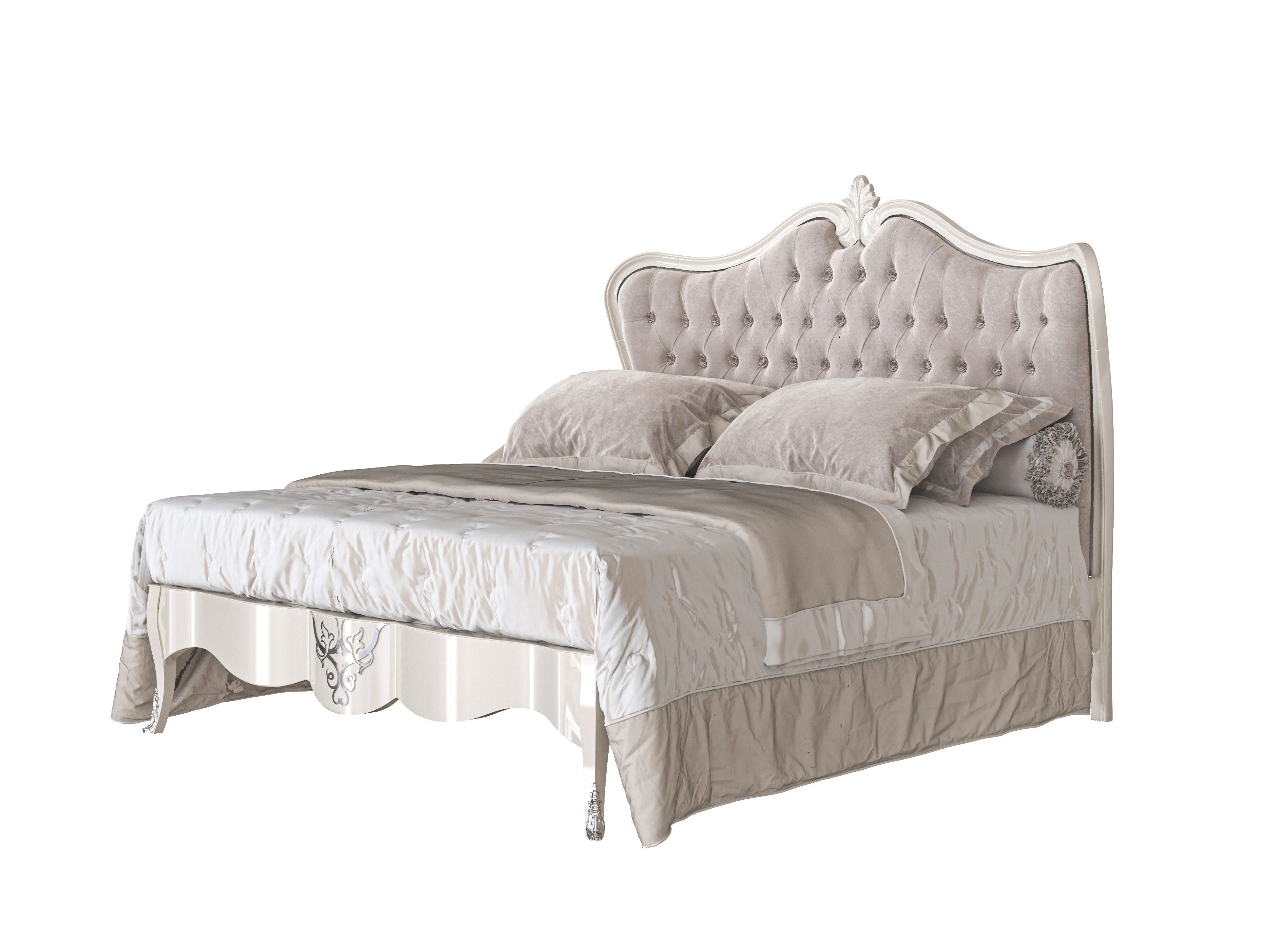 Двуспальная кровать из ткани с капитонным изголовьем Modenese Luxury Interiors ELEGANT ARCH-00150651 - Вид №1