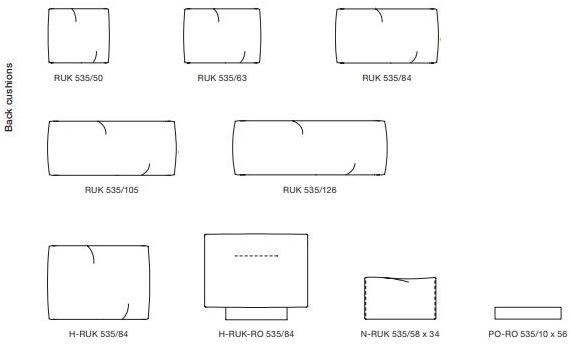 Rolf Benz Модульный угловой диван из ткани Rolf benz 535 liv sun-id-1465866 - Вид №5