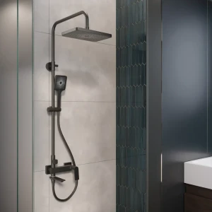 Душевая система Osgard Endi с тремя режимами и черным матовым покрытием 89392845