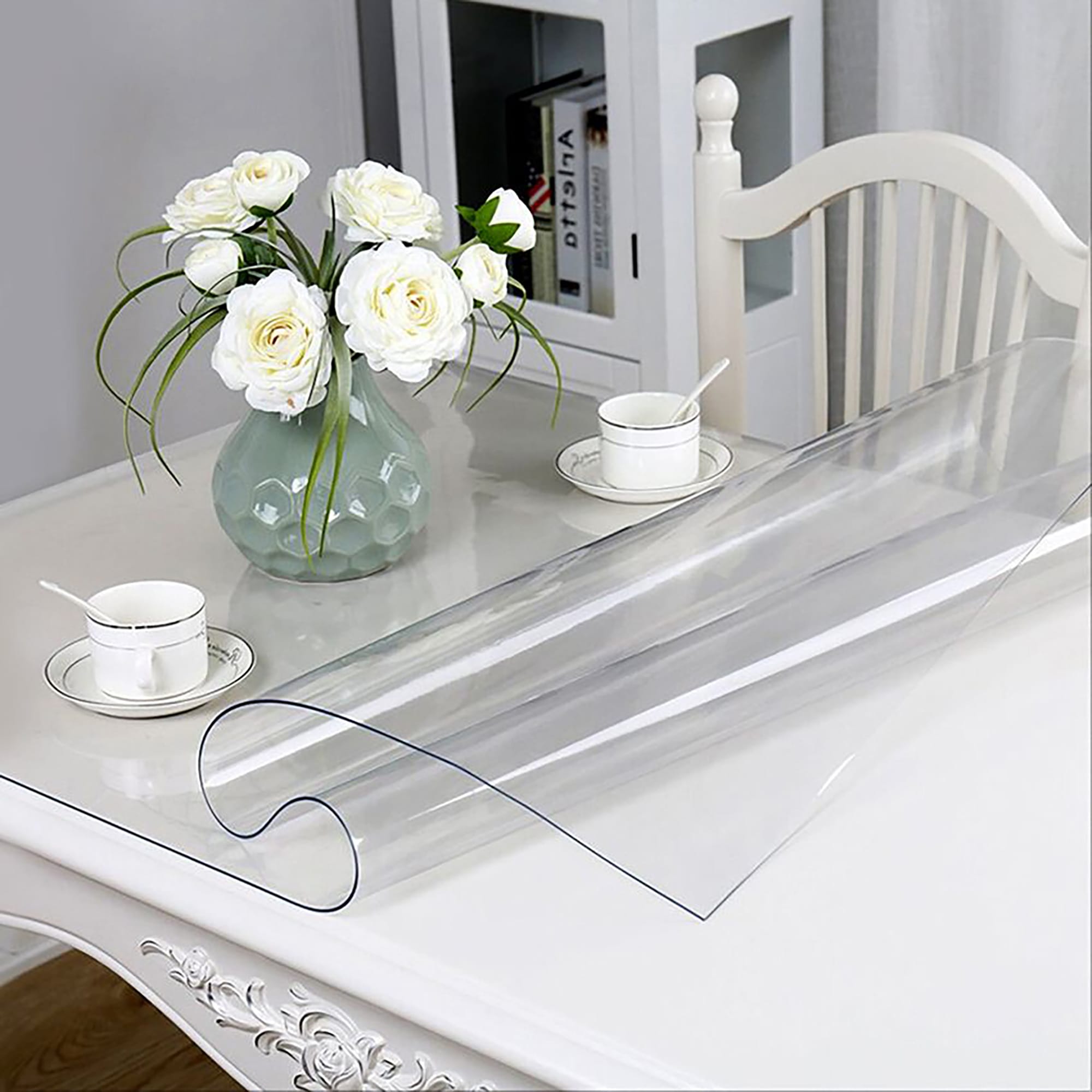 84573264 Скатерть прямоугольная, 80x120 см, цвет прозрачный Жидкое стекло Santreyd  - Вид №4