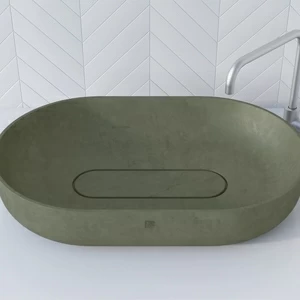 WВ607TERRAKOTOVYJ Накладная раковина на столешницу  овальная BetOn