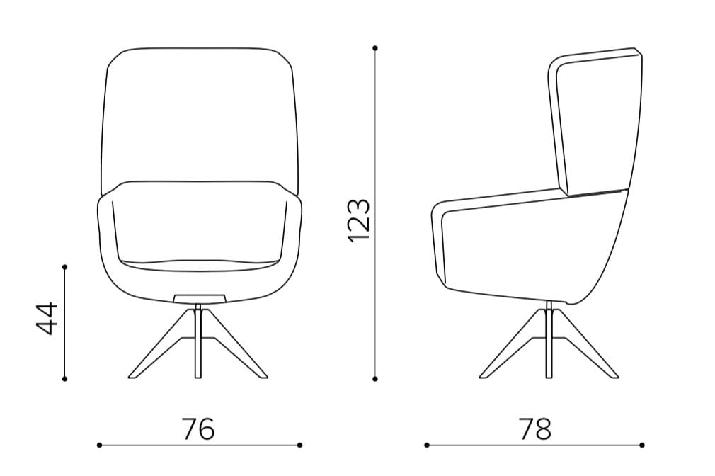 Тканевое кресло с подлокотниками True Design Arca ARCH-00053321 - Вид №12