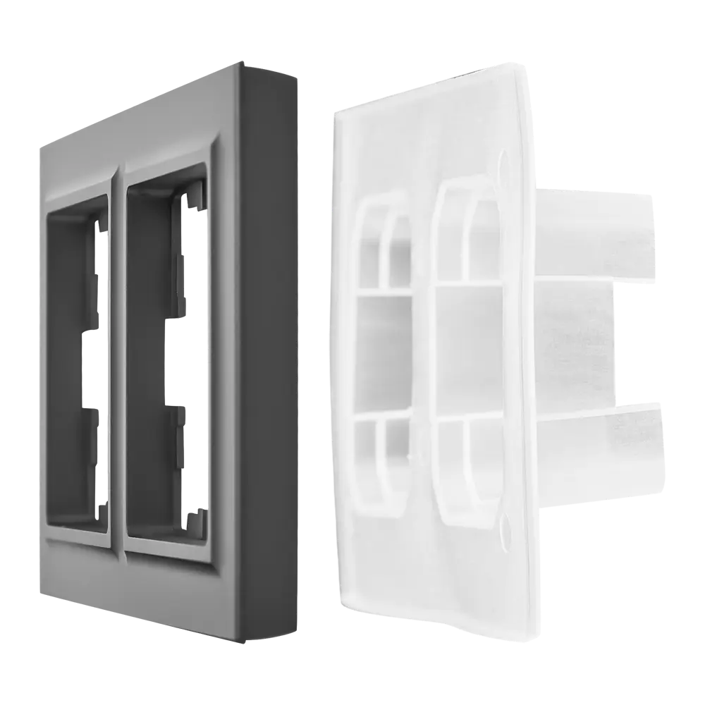 Рамка для розеток IEK Brite 2 поста IP44 графит матовый 87761348 STLM-1118809 - Вид №5