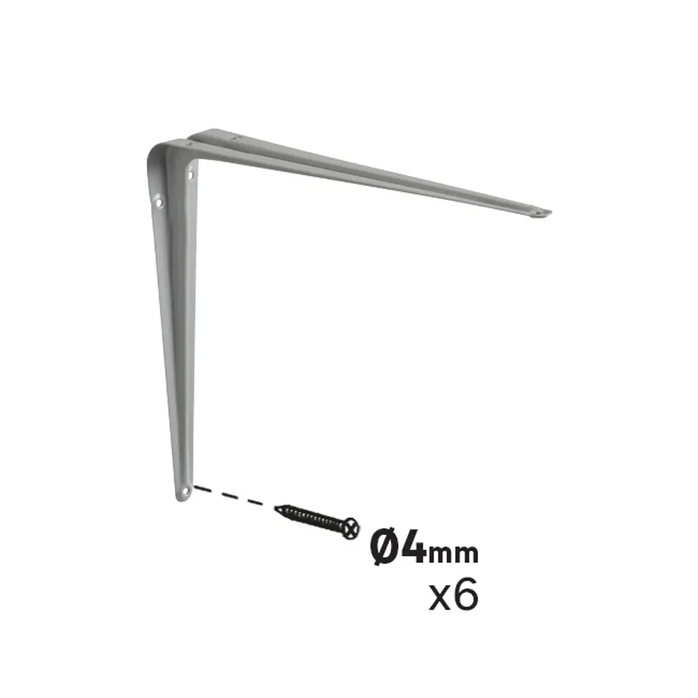 Утилитарный кронштейн Normo 25x30 см нагрузка до 20 кг цвет серый Santreyd STLM-2057987 - Вид №4