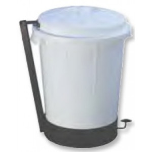 232023 DENOX Бак белый с крышкой с педалью 70 л. Белый