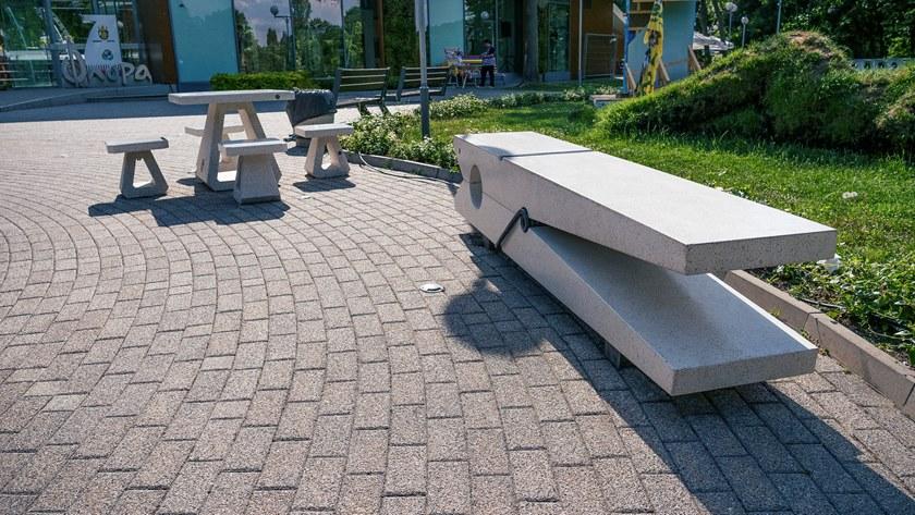 ENCHO ENCHEV - ETE Бетонная скамейка без спинки  138  - Вид №4
