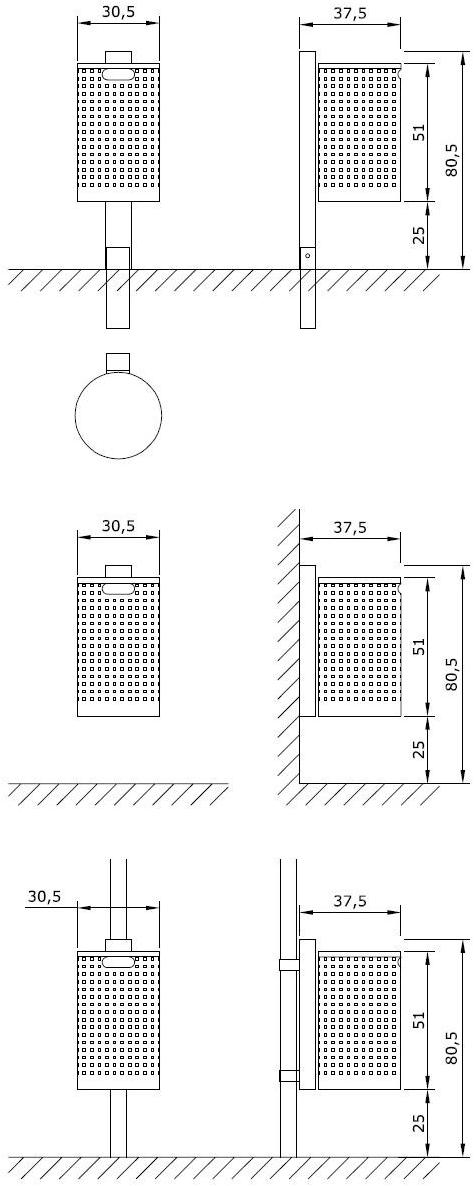 Euroform W Контейнер для мусора металлический с крышкой  225, 226  - Вид №5