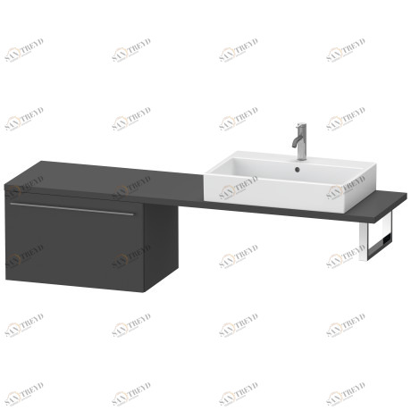 XL544304949 Шкафчик для компактной консоли X-Large #XL5443 700 x 478 мм Графит матовый, декор Duravit