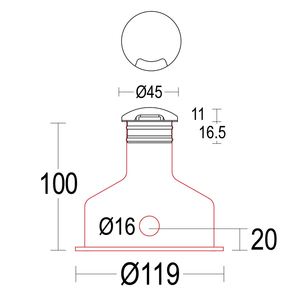 Segno Walk 45 Ghidini Segno Walk 1L .15 Нержавеющая Сталь  - Вид №1