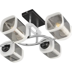 Люстра потолочная Jlight Kira 3122/4C, 4 лампы, 12 м², цвет серый/черный 84588701 STLM-2074721