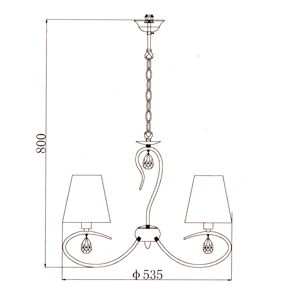 Люстра Escada, 5xE27x40 Вт, 10 м², цвет чёрный STLM-2089124 - Вид №4