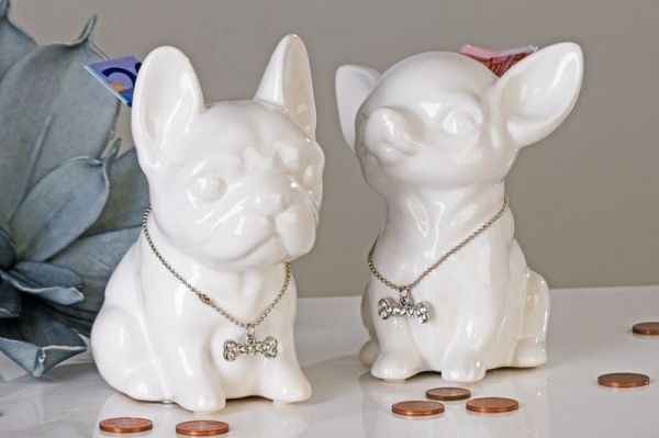 26339 Casablanca, керамическая копилка "2 Минидога", цвет белый (продаются парой) Santreyd 