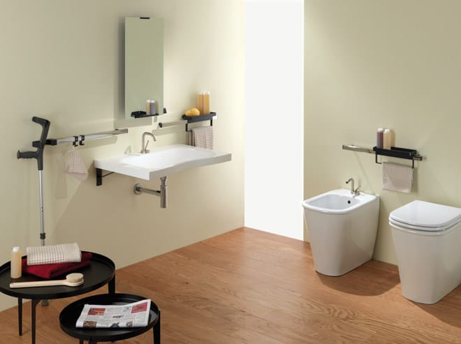 Консольный умывальник с держателем для полотенец Ponte Giulio Family ARCH-00038671 - Вид №1