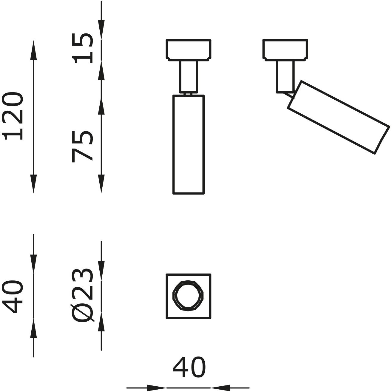 Buzzi & Buzzi Регулируемый светодиодный светильник из алюминия Iron sun-id-1377721 - Вид №3