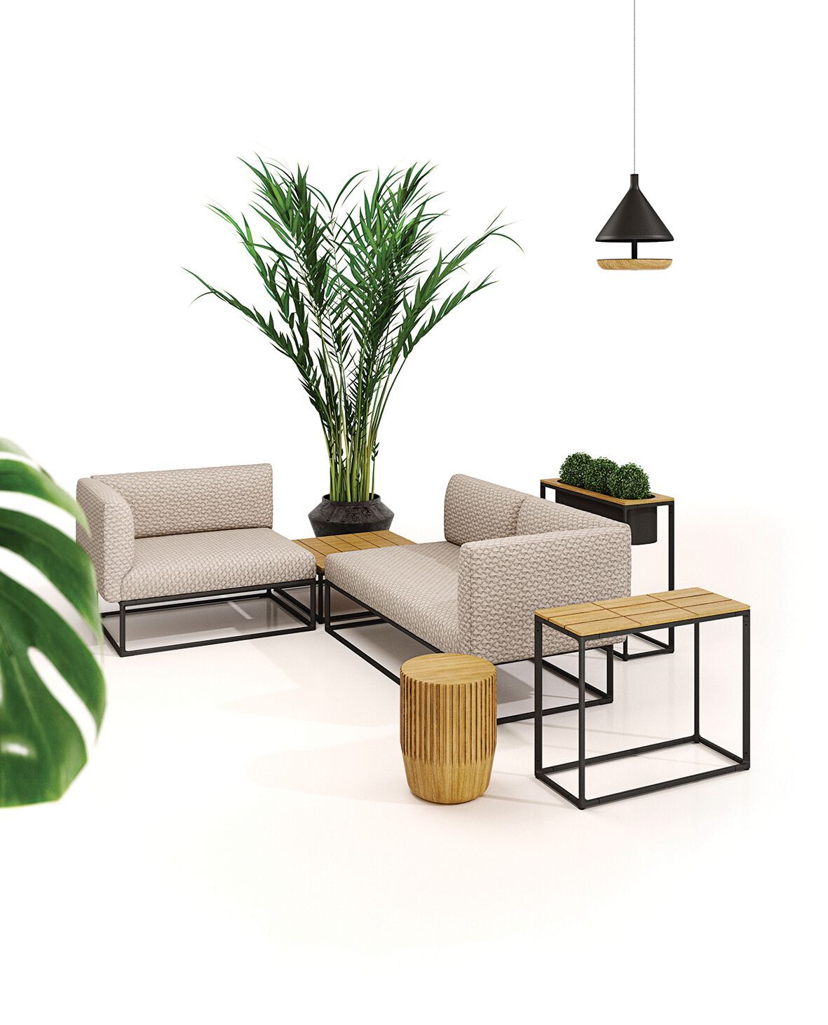 Тканевый модульный садовый диван Gloster Maya ARCH-00027700 - Вид №3