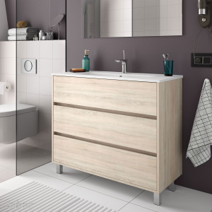 85145 SALGAR Мебель для умывальника ARENYS 1000 OAK CALEDONIA + Basin Дуб Каледония