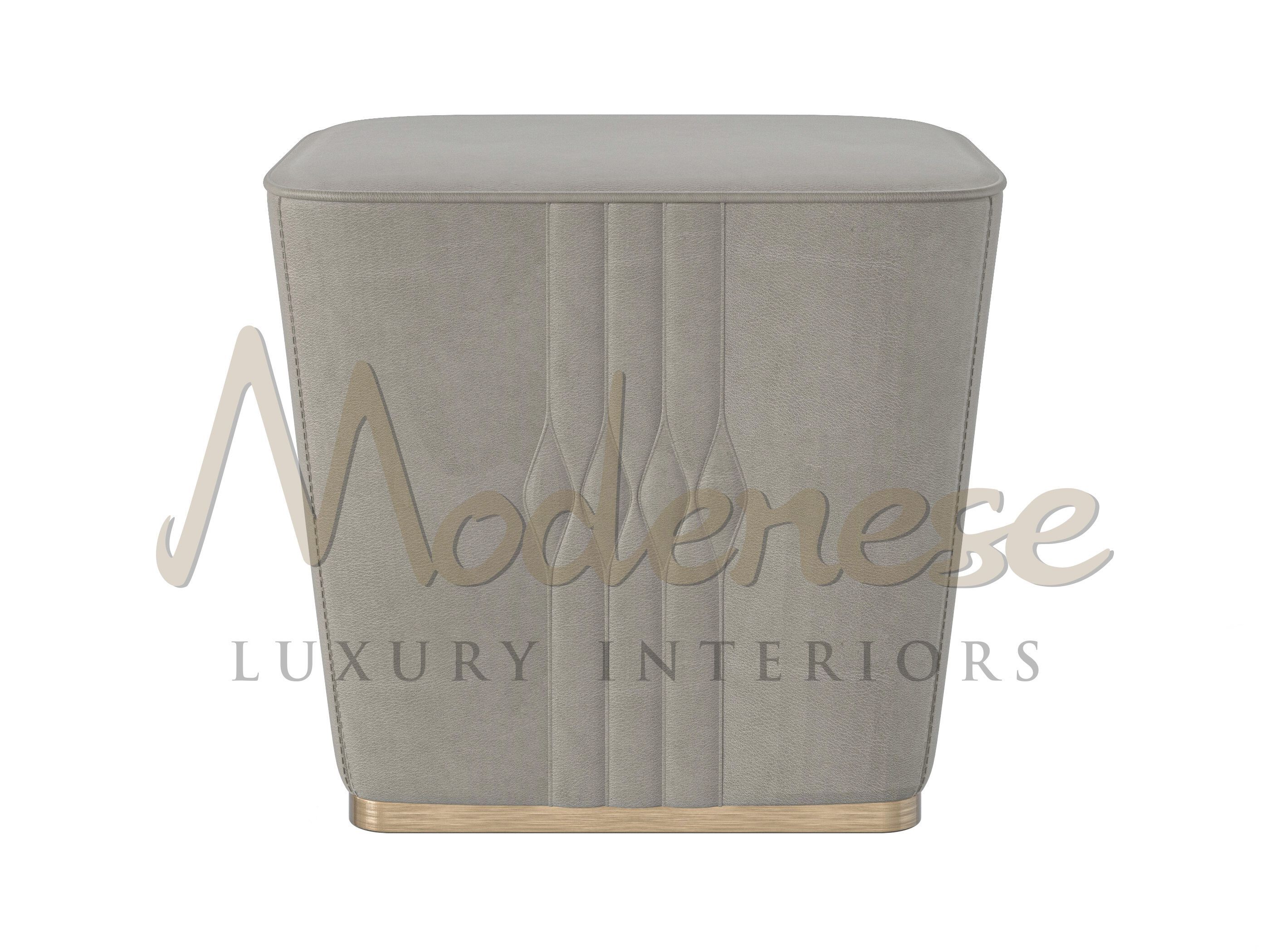 Кожаный квадратный пуф Modenese Luxury Interiors DIAMOND EDGE ARCH-00105152 - Вид №1