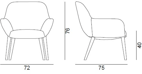 Quadrifoglio Кресло из ткани с 4 спицами и подлокотниками City sun-id-1409174 - Вид №5