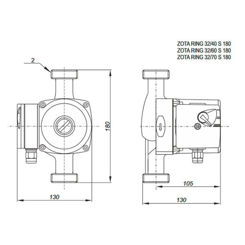 Циркуляционный насос ZOTA RING 32-40 180 RING3240180 - Вид №3