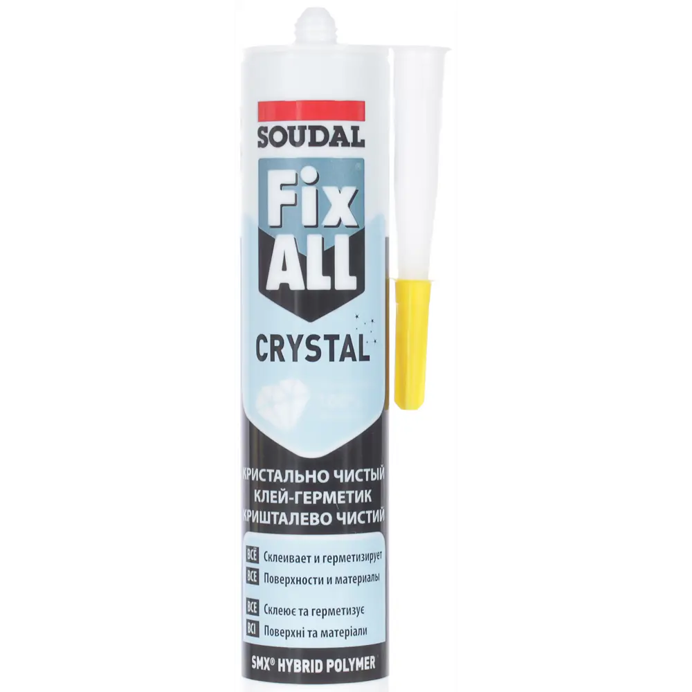 Клей-герметик Fix All Crystal бесцветный 290 мл Soudal STLM-2043884