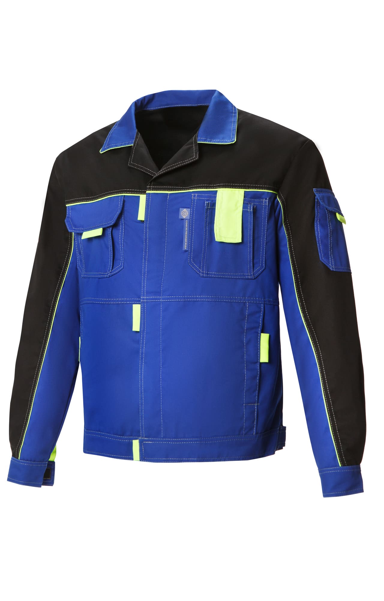 5039605 Костюм "Профессионал-2" василек-черный-лимон  Летняя спецодежда  размер 52-54/158-164  - Вид №1