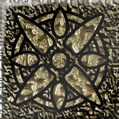 Напольная вставка Звезда золото 6,6х6,6 Роскошная мозаика sun-id-329507