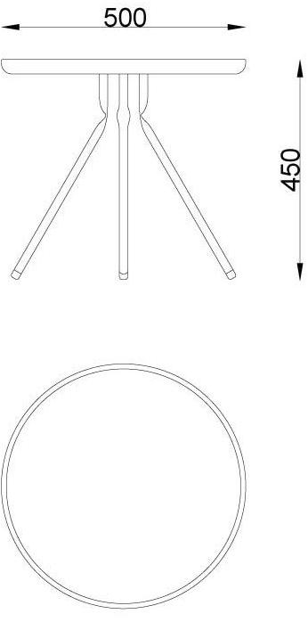 Askia Низкий круглый журнальный столик из дуба Bend 1.t03.ok.mbk - Вид №4