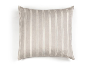 Льняная полосатая квадратная подушка