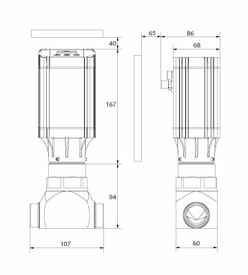 Danfoss ICMTS — электроприводные терморегулирующие клапаны ICMTS 20-A33 (D 25) Клапан моторный 027H1084  - Вид №6