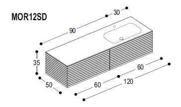 Деревянный подвесной умывальник Moab MORE ARCH-00080795 - Вид №10