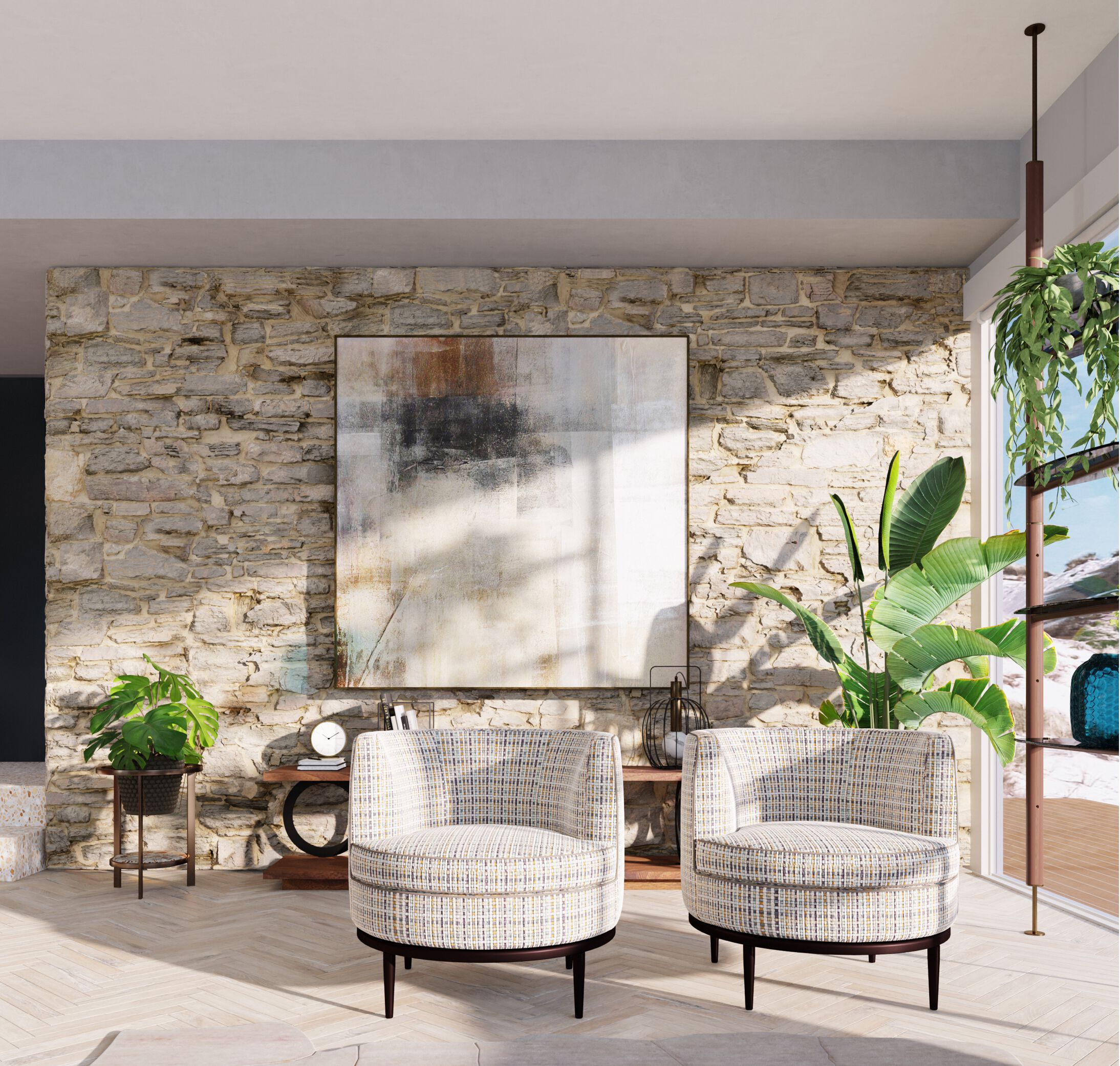 Тканевое кресло с подлокотниками Borzalino CAMY ARCH-00142015 - Вид №9