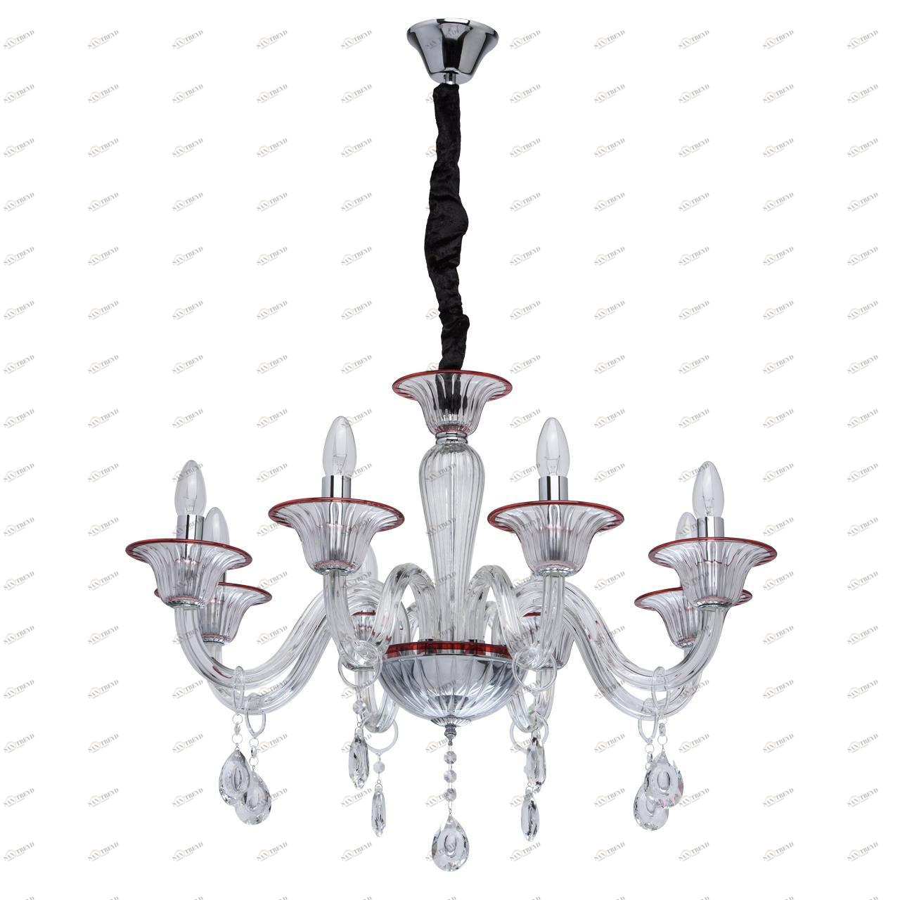 Подвесная люстра MW-Light Элла 483012008 MW-LIGHT ДИЗАЙНЕРСКИЕ, ЭЛЛА 186031 Прозрачный 