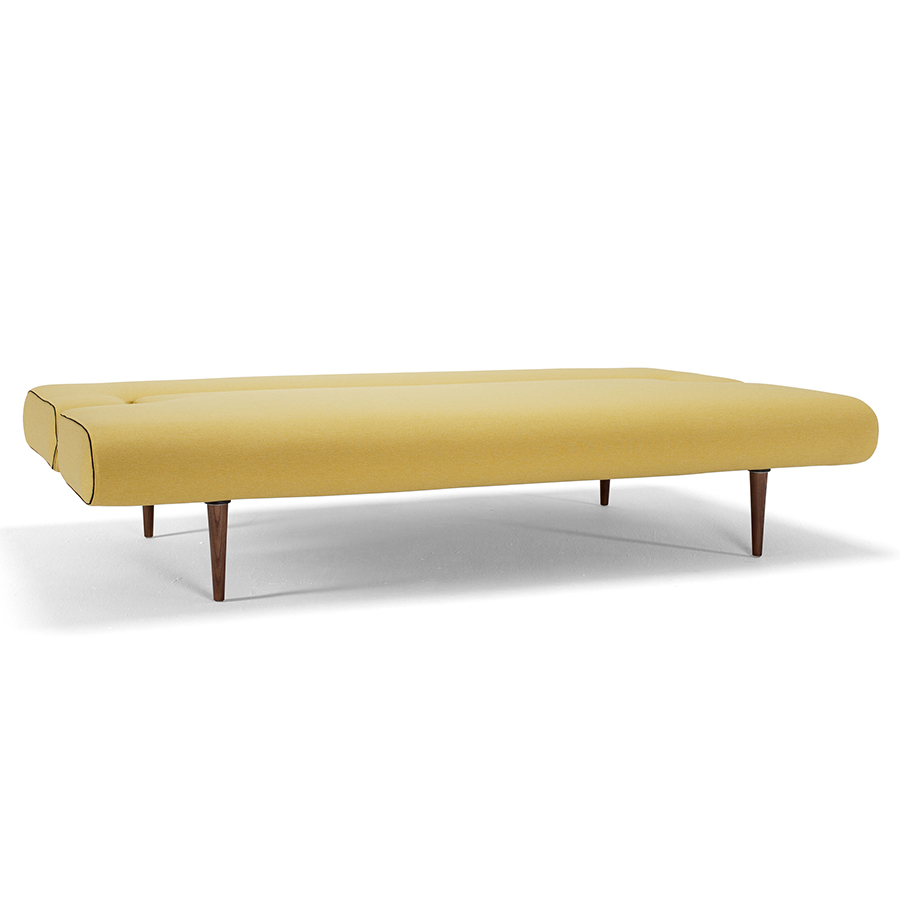 Диван Unfurl с ножками из темного дерева и черной рамой, жёлтый Innovation Living UNFURL554 - Вид №6