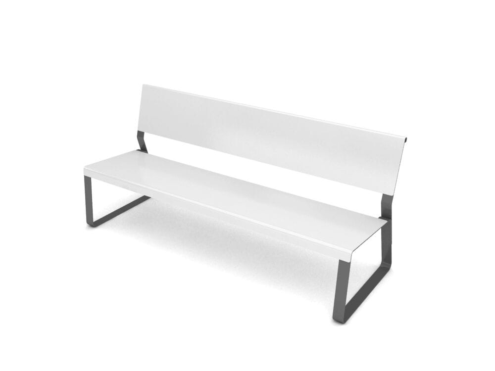 Оцинкованная стальная скамья со спинкой Viscio Urban Design MATKA ARCH-00050896 - Вид №11