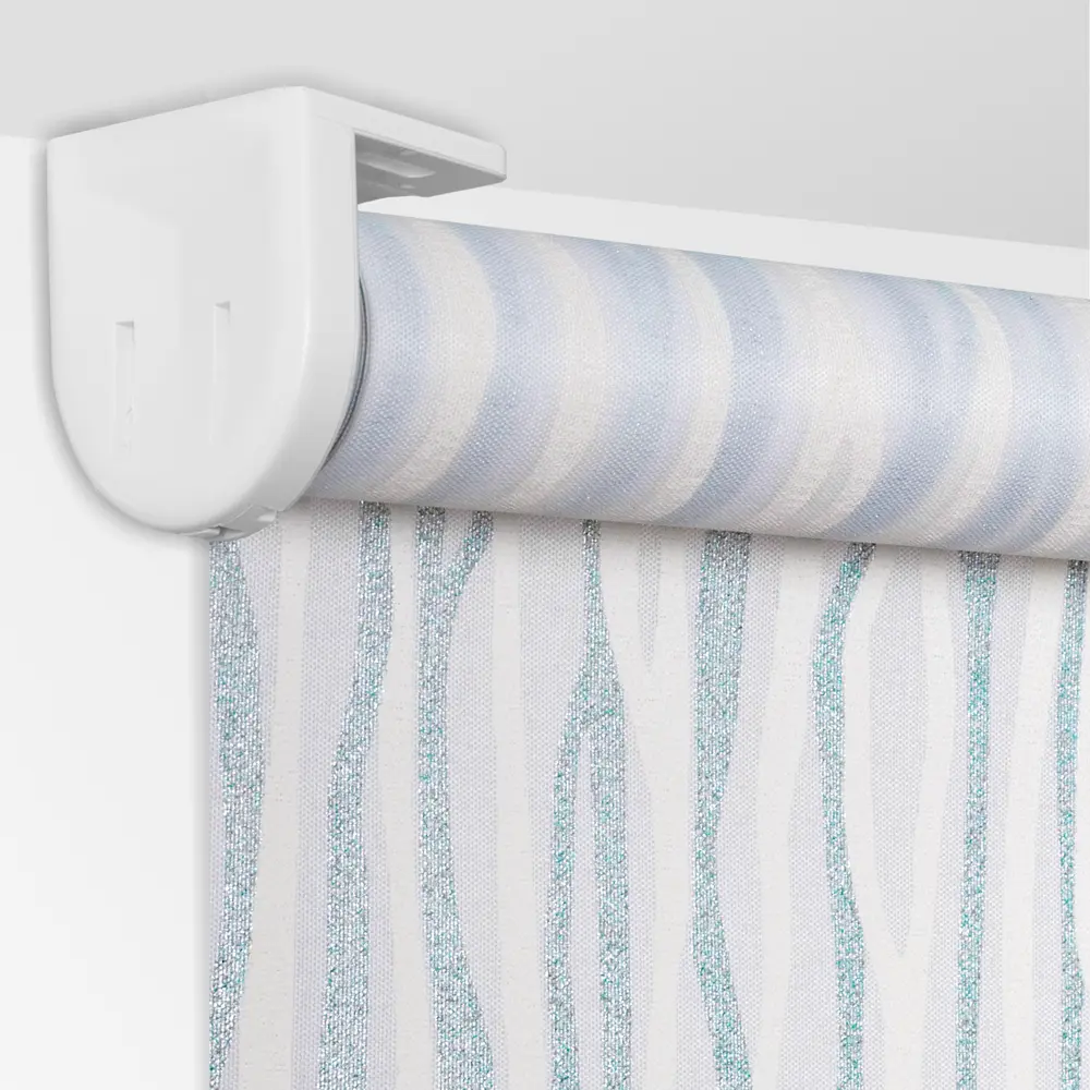 Штора рулонная Смуги 55x160 см бирюзовая GARDEN STLM-2058924 - Вид №2