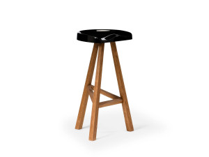 Высокий стул из дуба и акрила