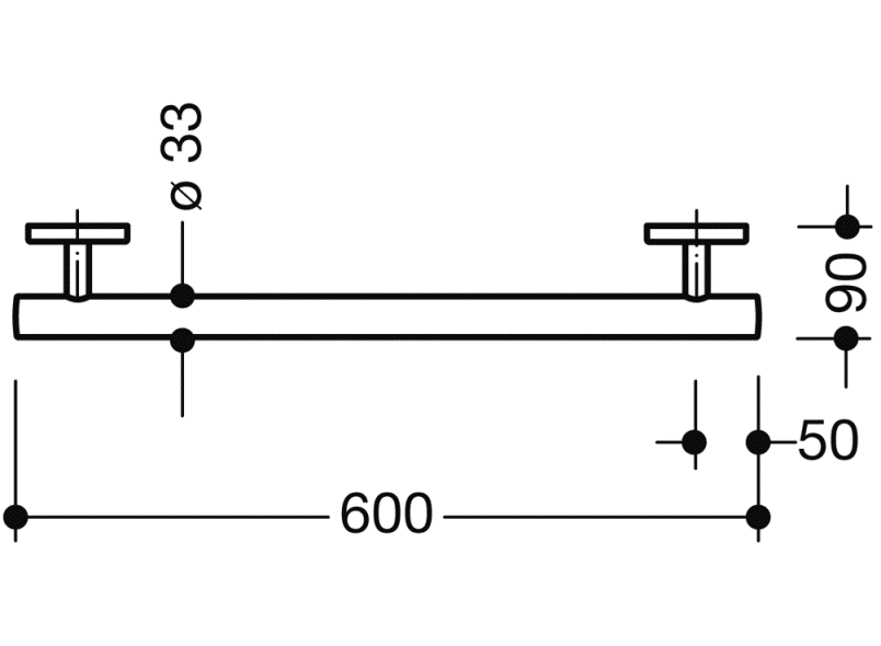 950.36.13090 ручка для захвата HEWI System 800 K  - Вид №1