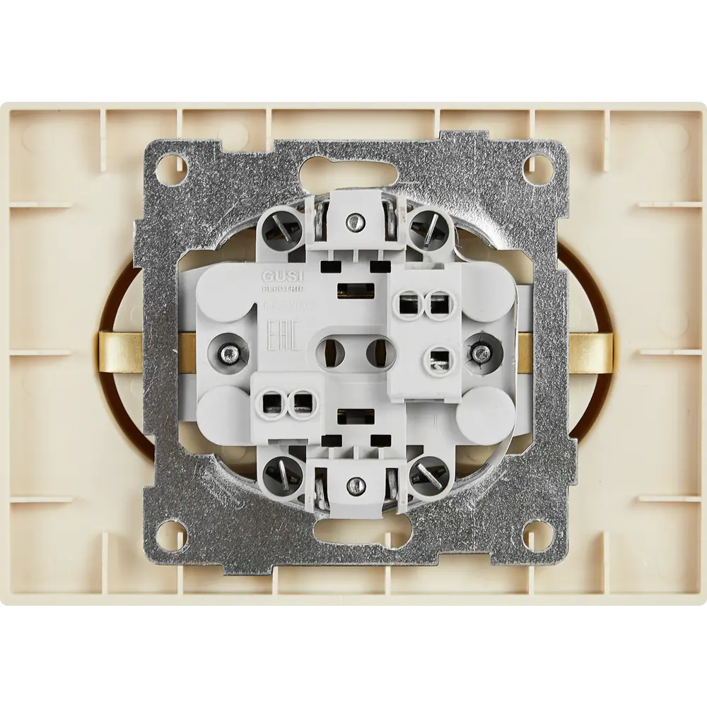 Розетка двойная GUSI Electric с заземлением и защитными шторками 89337218 Ugra STLM-1105049 - Вид №3