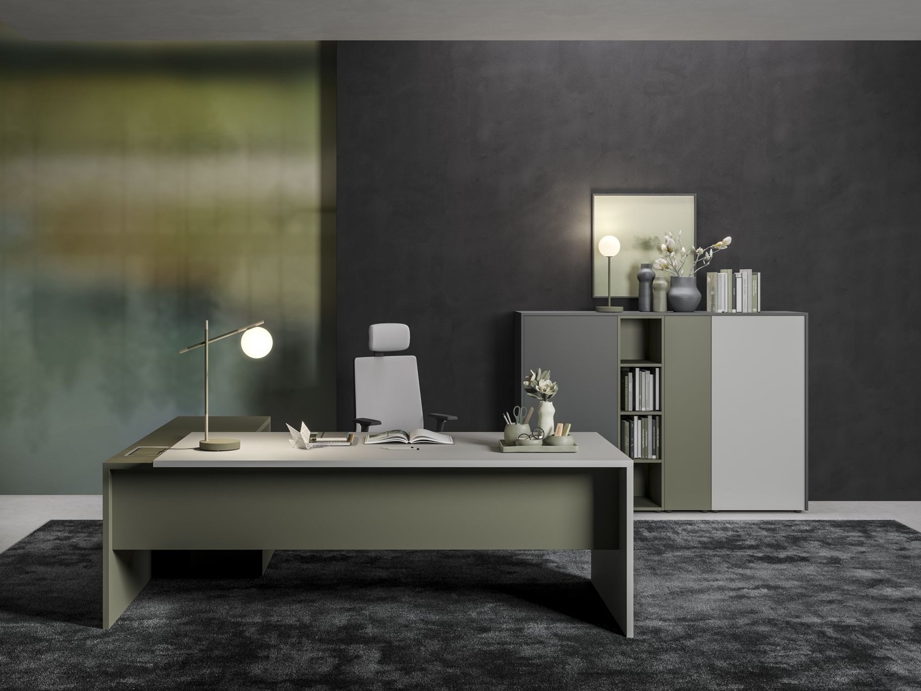 Прямоугольный рабочий стол Fenix-NTM® с системой кабельных втулок PROF ARCH-00051076 - Вид №18