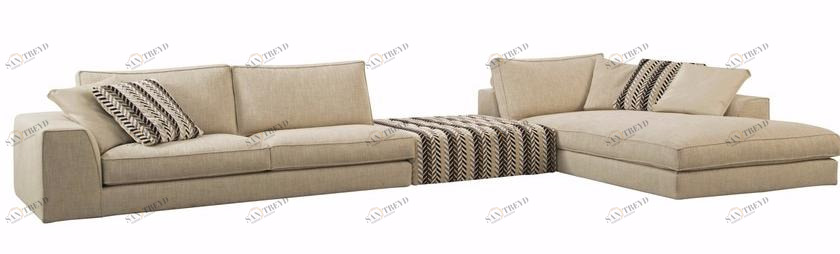 Roche Bobois Модульный угловой диван со съемным чехлом из ткани sun-id-1403643