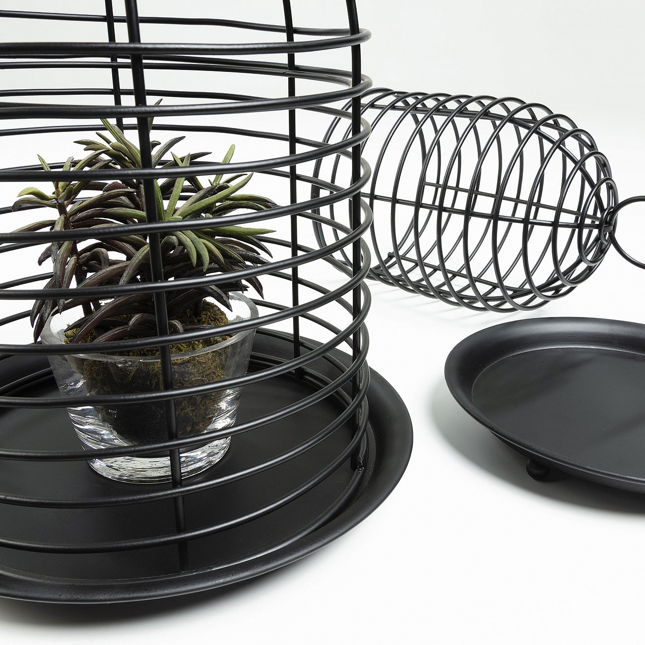 Подсвечник металлический черный 2 штуки Sterfy от La Forma LA FORMA  343359 Черный  - Вид №1