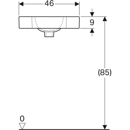 124729000 Угловая раковина Geberit iCon Geberit  - Вид №3