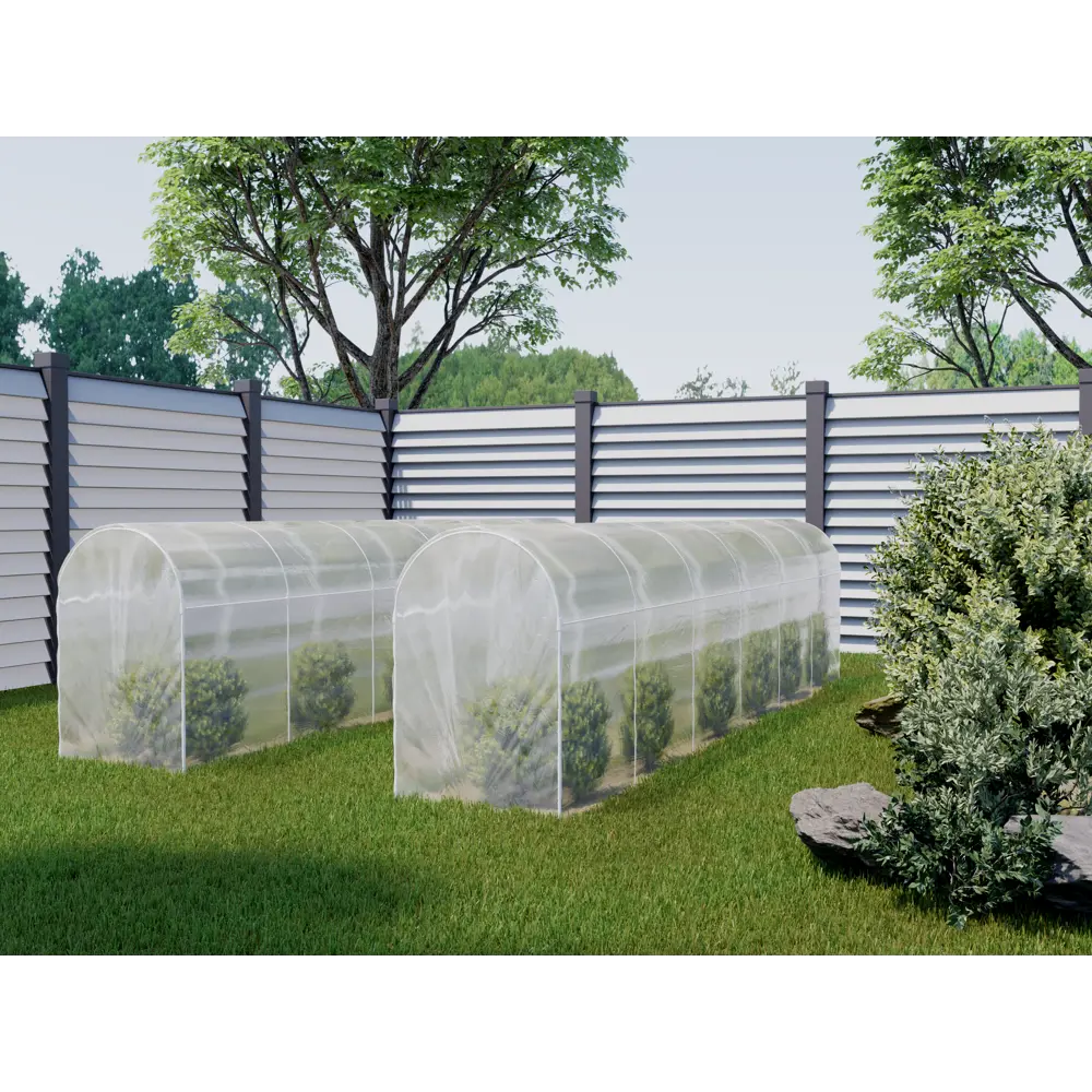 Каркас парника гофрокороб 1.1x5x1.2 м белый GARDEN SHOW STLM-2013706 - Вид №3