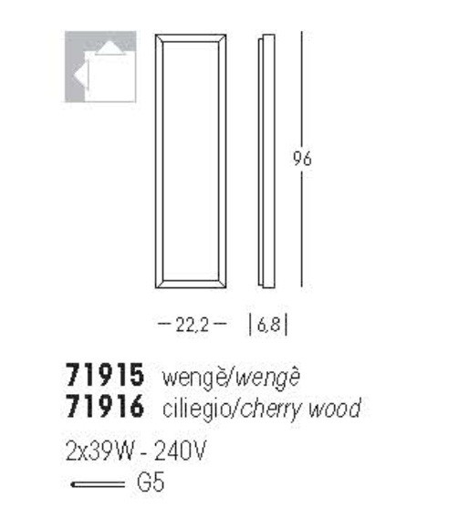 Linea Light Frame 71915 wenge светильник настенно-потолочный 77061 - Вид №1